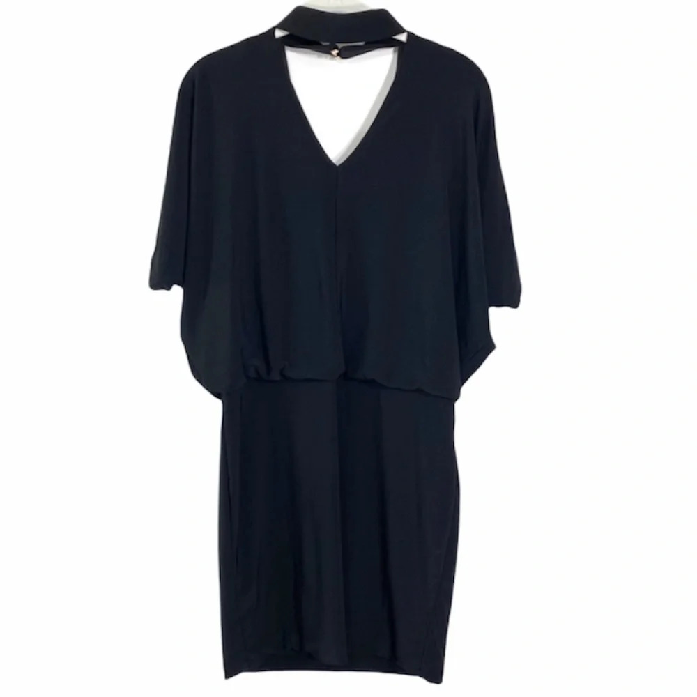 White House Black Market Short Sleeve Choker Dress